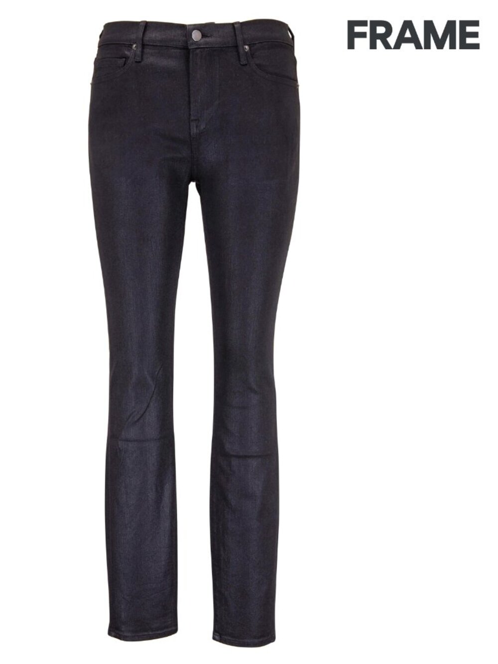 FRAME Men's Denim Black Slim Jeans with Coated Finish - 36 - Picture 3 of 10
